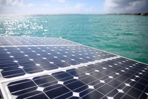 Hybrid yacht solar panels