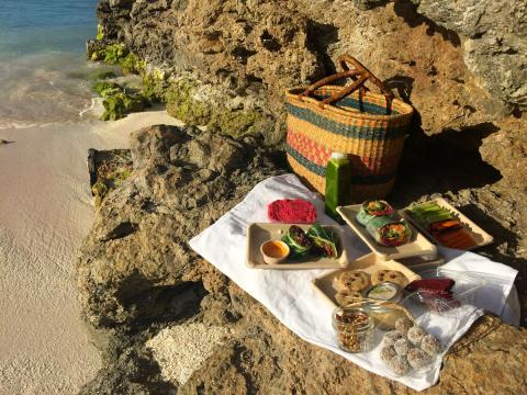 Gorgeous rawfood picnic prepared by Plant Based Daily